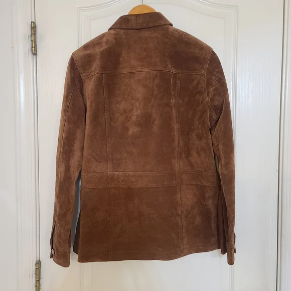 Eddie Bauer | 100% Suede Jacket and Suede Maxi Skirt Set Seattle Suede Washable - Picture 8 of 16